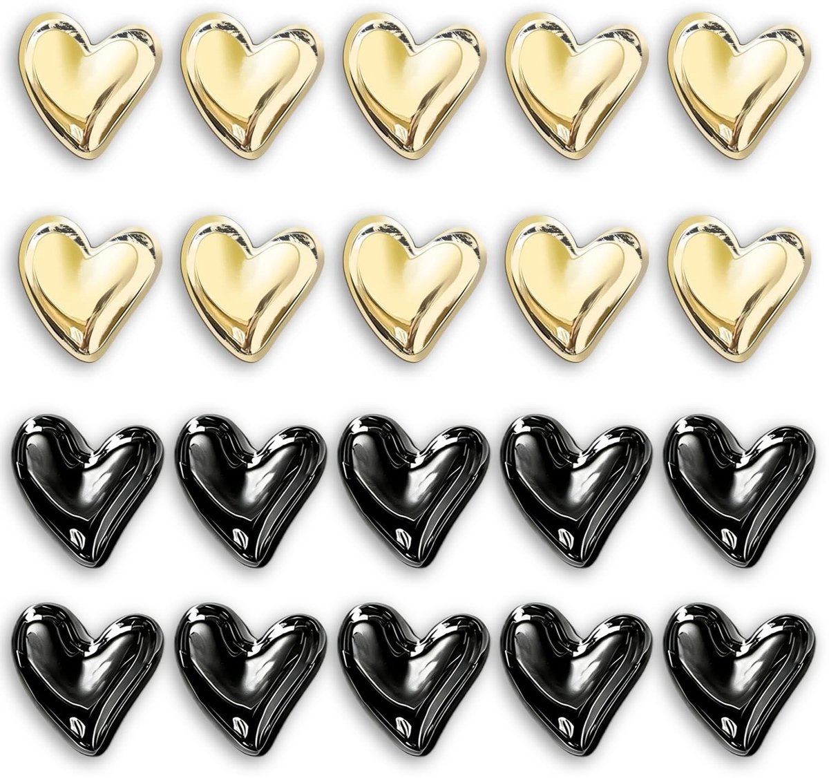 Solidchoice - Set van 20 Decoratieve Hart Magneten voor Koelkast en Whiteboard