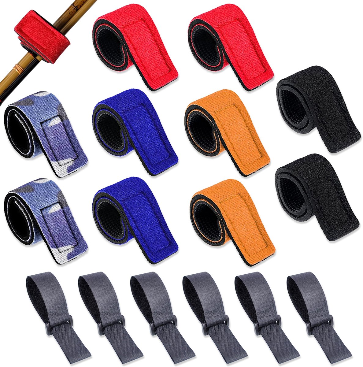 Solidchoice - 16 Stuks Elastische Vistraps voor Het Bevestigen van Vistrap