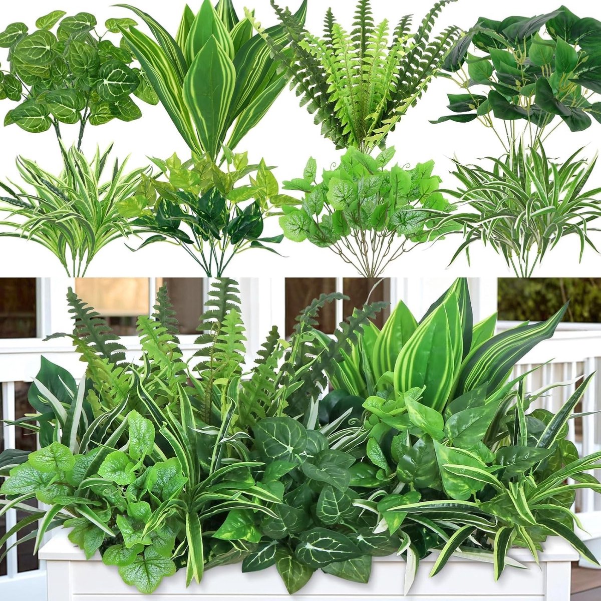 Solidchoice - 18 Stuks Kunstplanten voor Buiten en Binnen