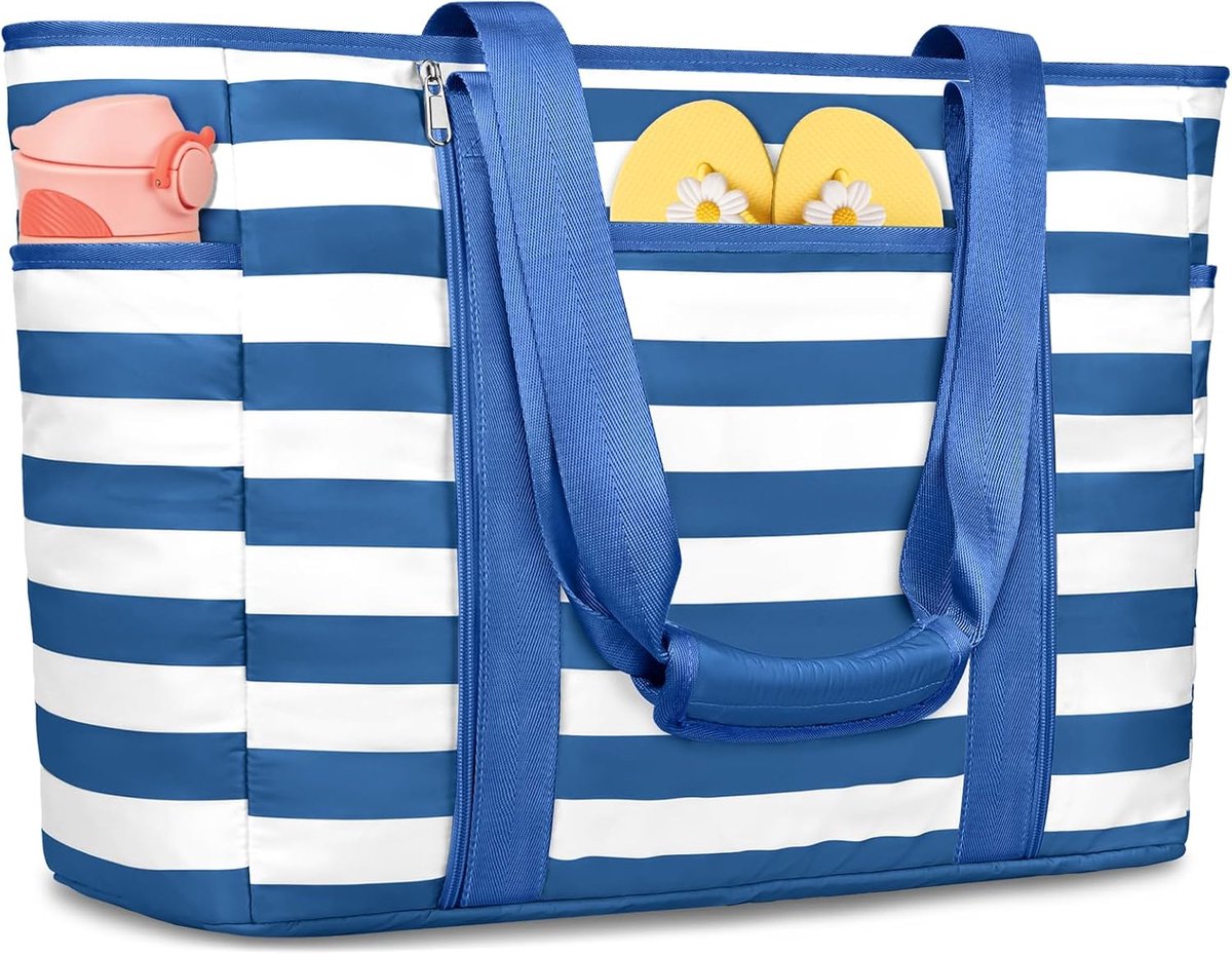 strandtas XXL waterproof - 45L - lichtgewicht - ideaal voor gezinsuitjes - ShopVlot