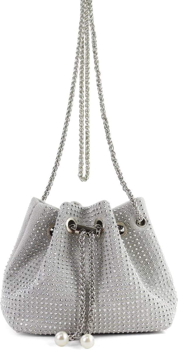 Clutch handtas sequins - glitter avondtas - schoudertas met ketting - perfect voor feestjes - ShopVlot