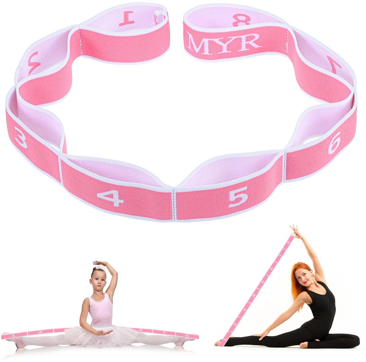 Solidchoice - Yoga Stretchband met 8 Lussen voor Effectieve Training