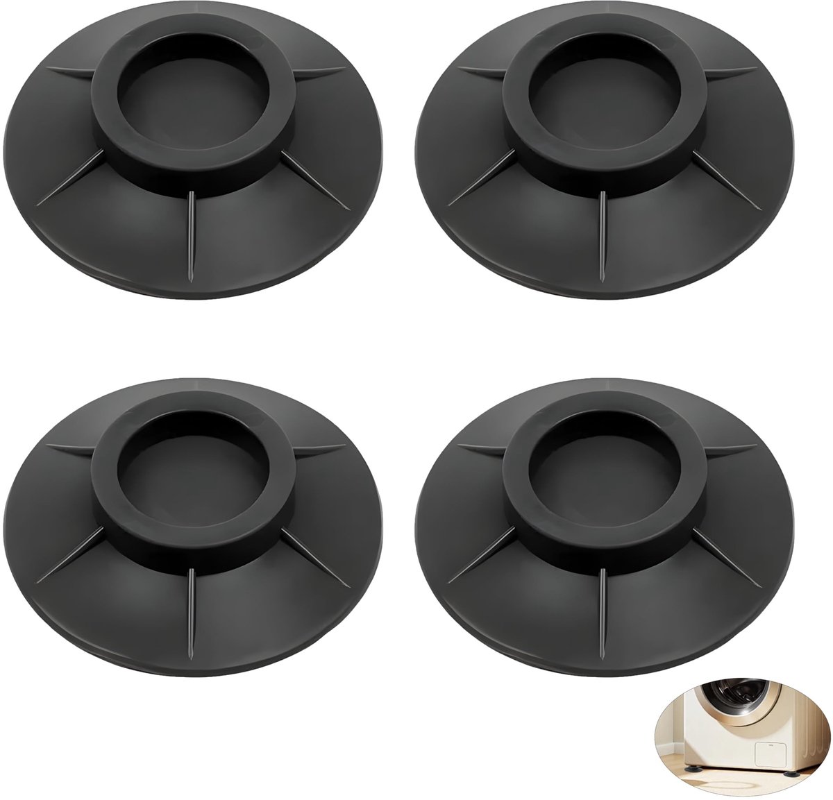 Solidchoice - Set van 4 Antivibratie Matten voor Wasmachine