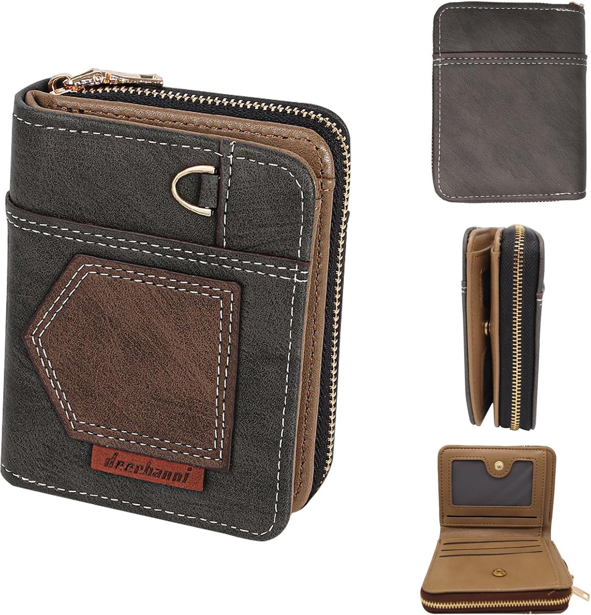 Herenportemonnee - Vintage leer - RFID-bescherming - Minimalistisch ontwerp - ShopVlot