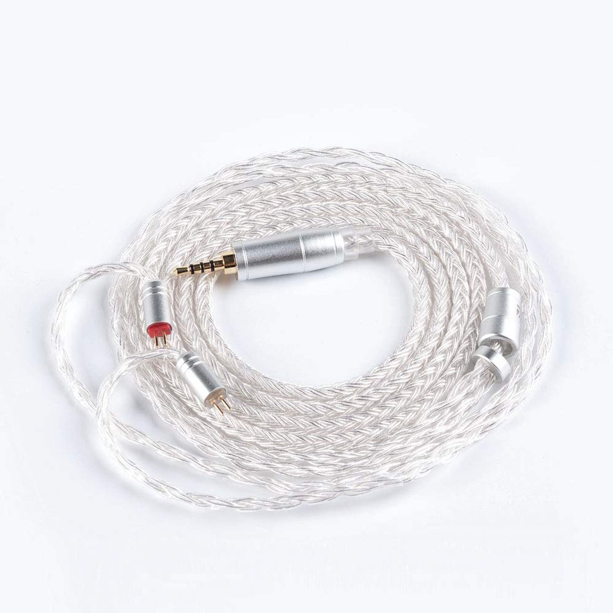 NEX KBEAR 4 Pole 2.5mm Balanced Upgrade Earphone Cable 16 Core Silver Plated Copper OFC Audio Wire Braided Detachable - ShopVlot