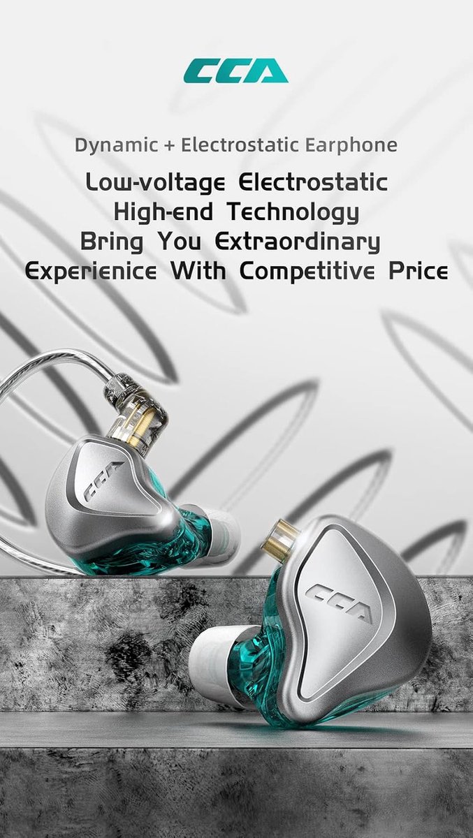 CCA NRA HiFi Earphone, Electret Dynamic Magnetic Combination Noisy Isolate Medical Grade Resin In Ear Monitor - ShopVlot