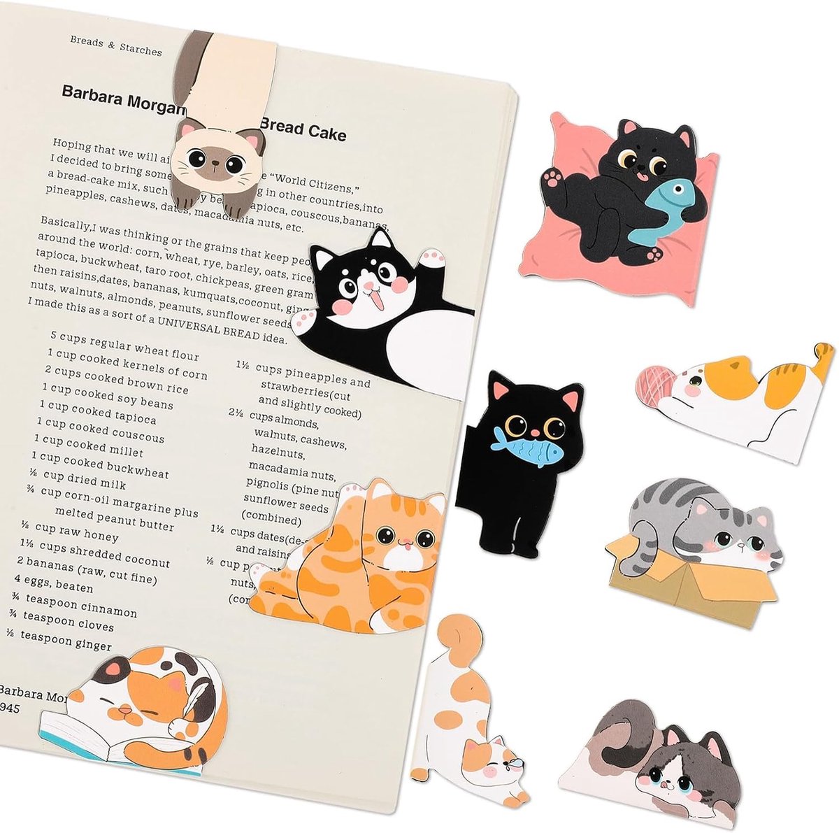 Bladwijzers - Magnetische Bladwijzers & Leesaccessoires - Grappige Katten Bladwijzers voor Boeken Accessoires - Geschenk voor Lezers en Boekenliefhebbers Cadeaus