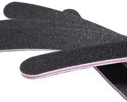 EuBeCos Premium professional nail file, 10 pieces, black, curved grain 100/100, made in Germany - ShopVlot