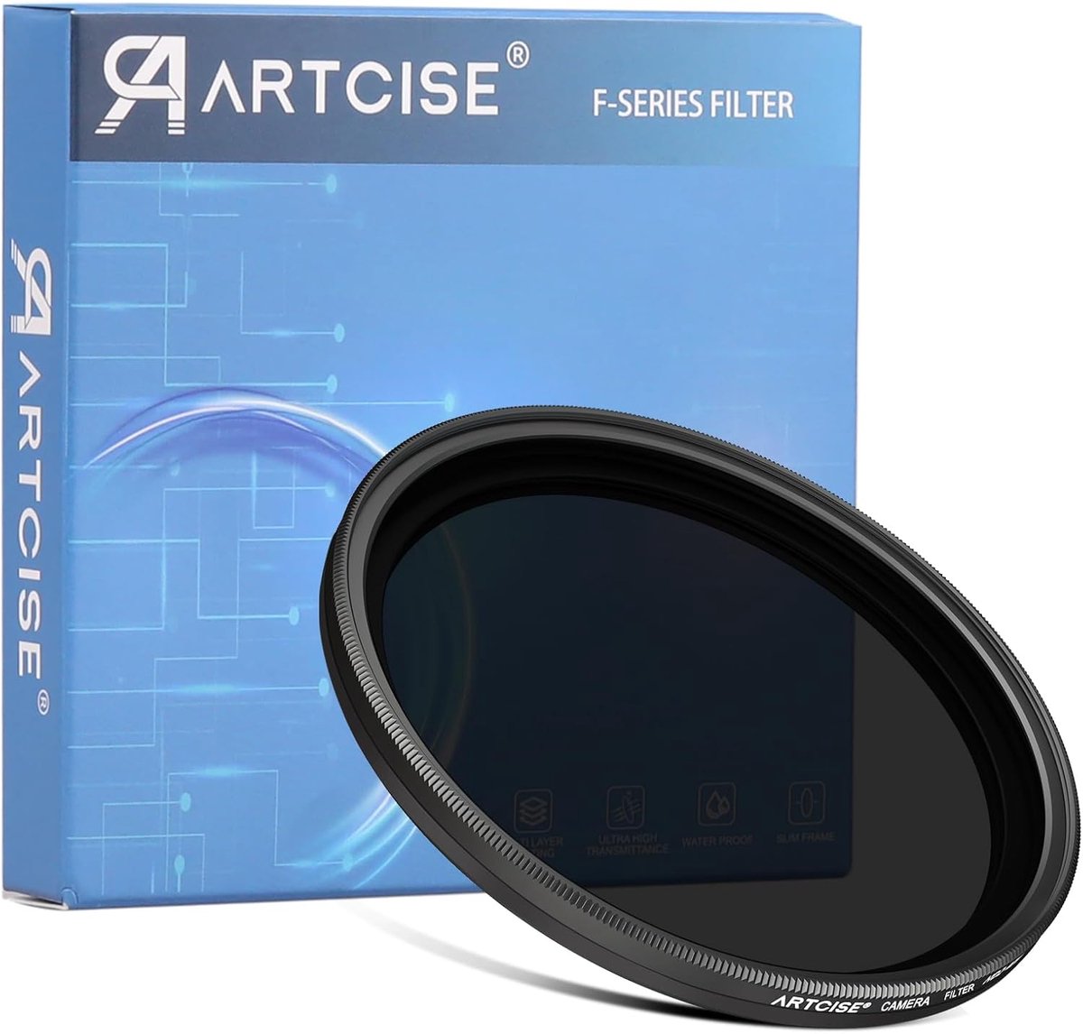 ARTCISE 62mm Variable ND Filter Ultra Slim ND2-ND400 HD Adjustable Fader Neutral Density Lens Filters - ShopVlot