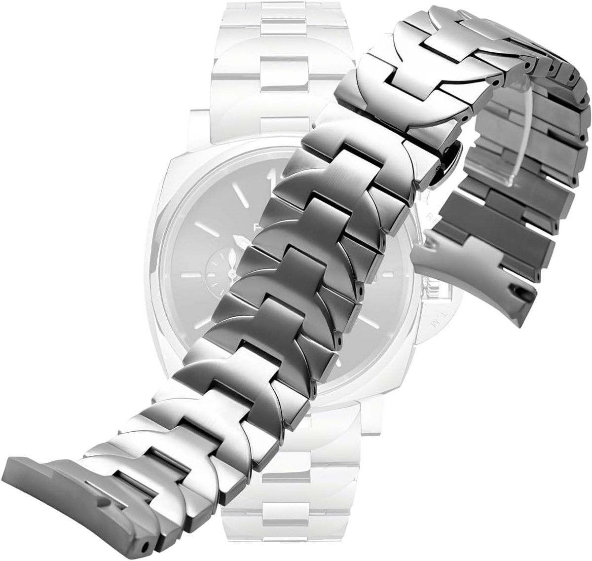 Horloge stalen band armband vervanging voor Panerai Luminor Marina in roestvrij staal 22mm of 24mm - ShopVlot