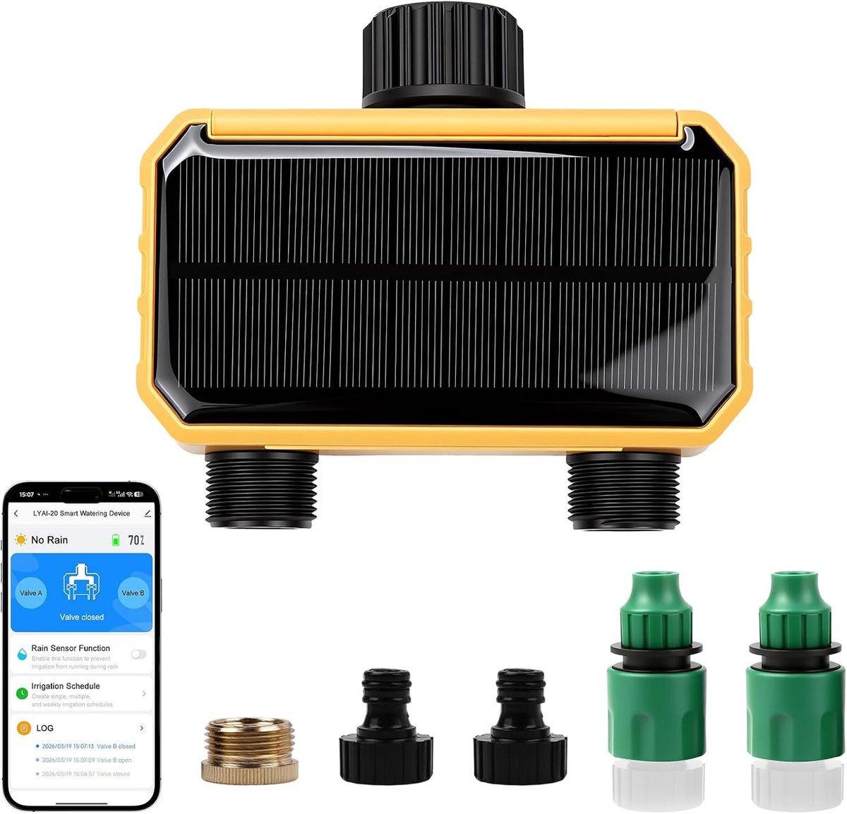 Wifi-afstandsbediening voor automatische irrigatiebesturing op zonne-energie (tweeweg-model) - ShopVlot