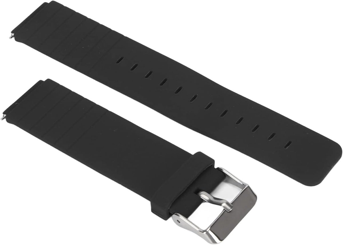 Vervangende Horlogeband, Horlogeband Zacht Siliconen Zweetbestendig voor Dagelijks Gebruik (BLACK) - ShopVlot