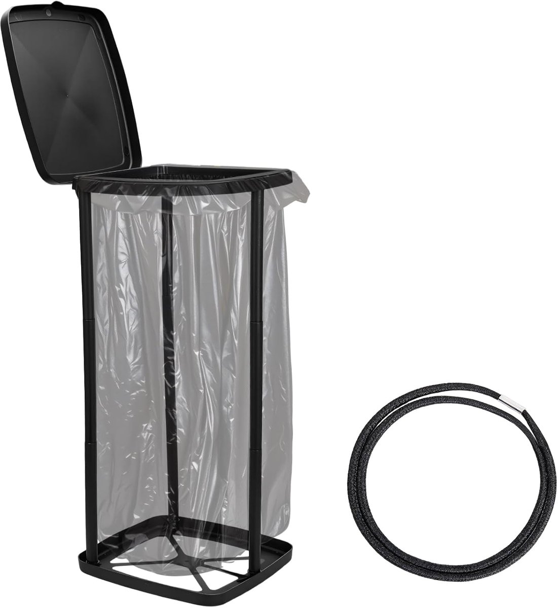 Ostlttyn Portable Garbage Bag Stand, Foldable Kitchen Waste Bag Holder, 25-50 Litres, Plastic Outdoor, Garbage Bag - ShopVlot