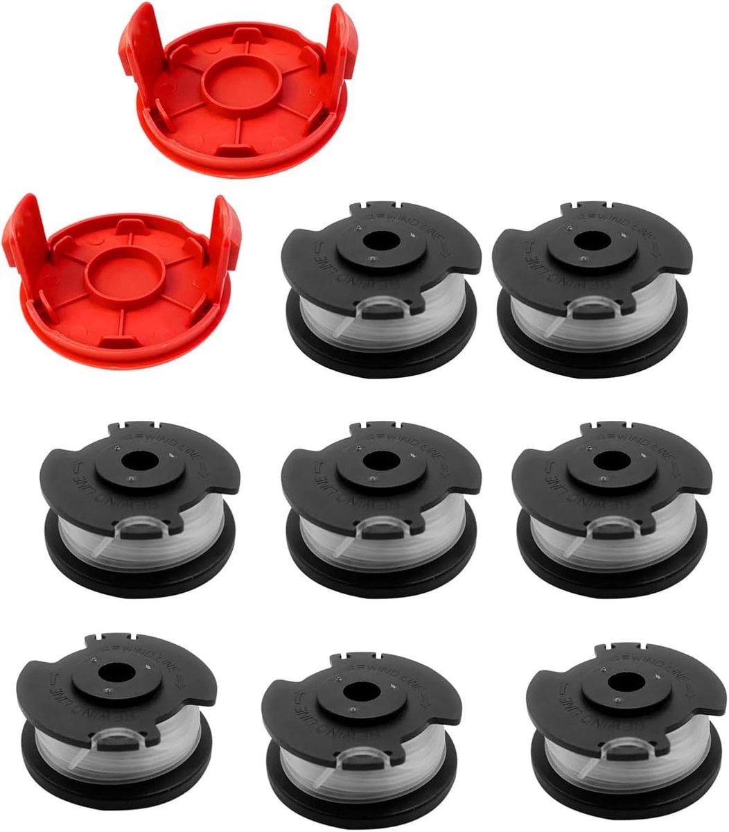 0.075inch 17ft Replacement Trimmer Spool for Hy-per Tough, 8pcs Weed Eater String Spool Line Compatible with - ShopVlot