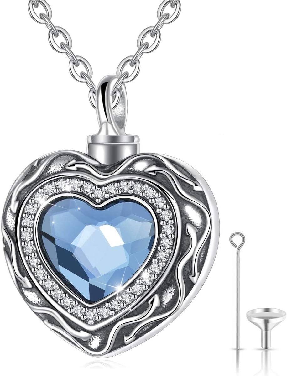 CELESTIA Urn Chains for Ash,Silver 925 Locket to Open Pendant for Ash Dog Cat Human,Jewelry Reminder of - ShopVlot