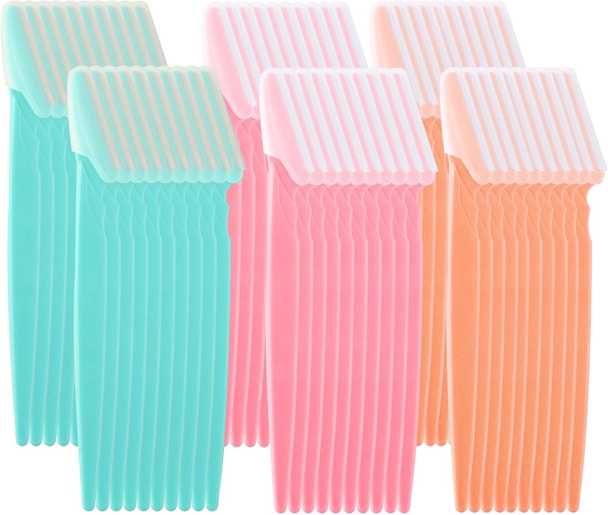 60 stuks wenkbrauwscheermesjes, gezichtsscheermes voor vrouwen, wenkbrauwscheermes voor vrouwen en mannen - ShopVlot