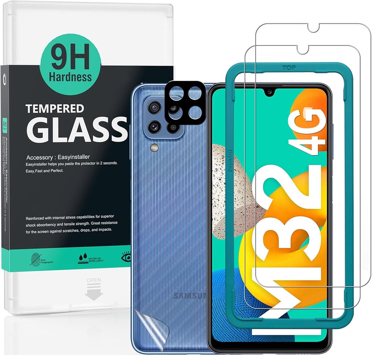 Ibywind [2 Pieces] Screen Protector Compatible with SAMSUNG Galaxy M32 4G 6.4",with Camera Lens Protective Film,Back - ShopVlot