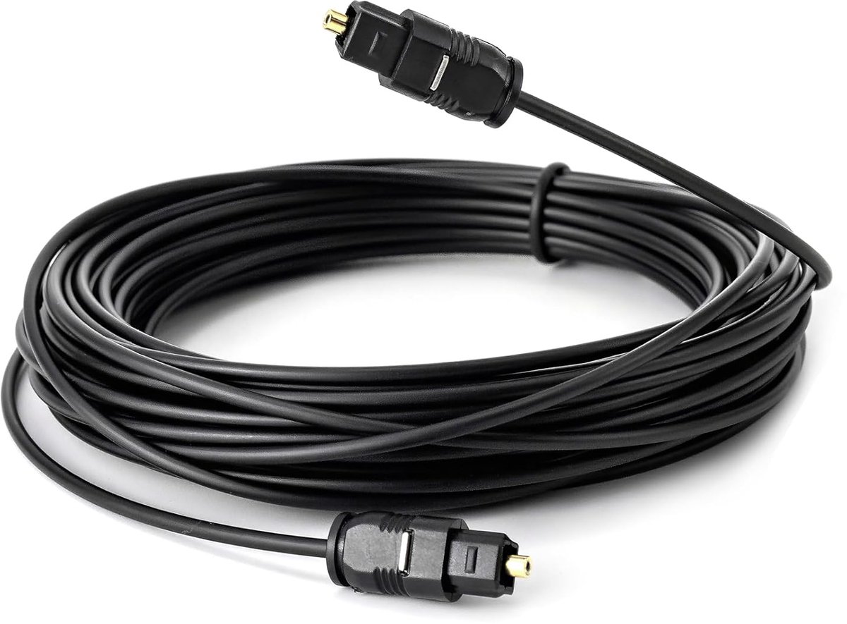 SPDIF TosLink Digital Fiber Optic Audio Cable 10 m Black - ShopVlot