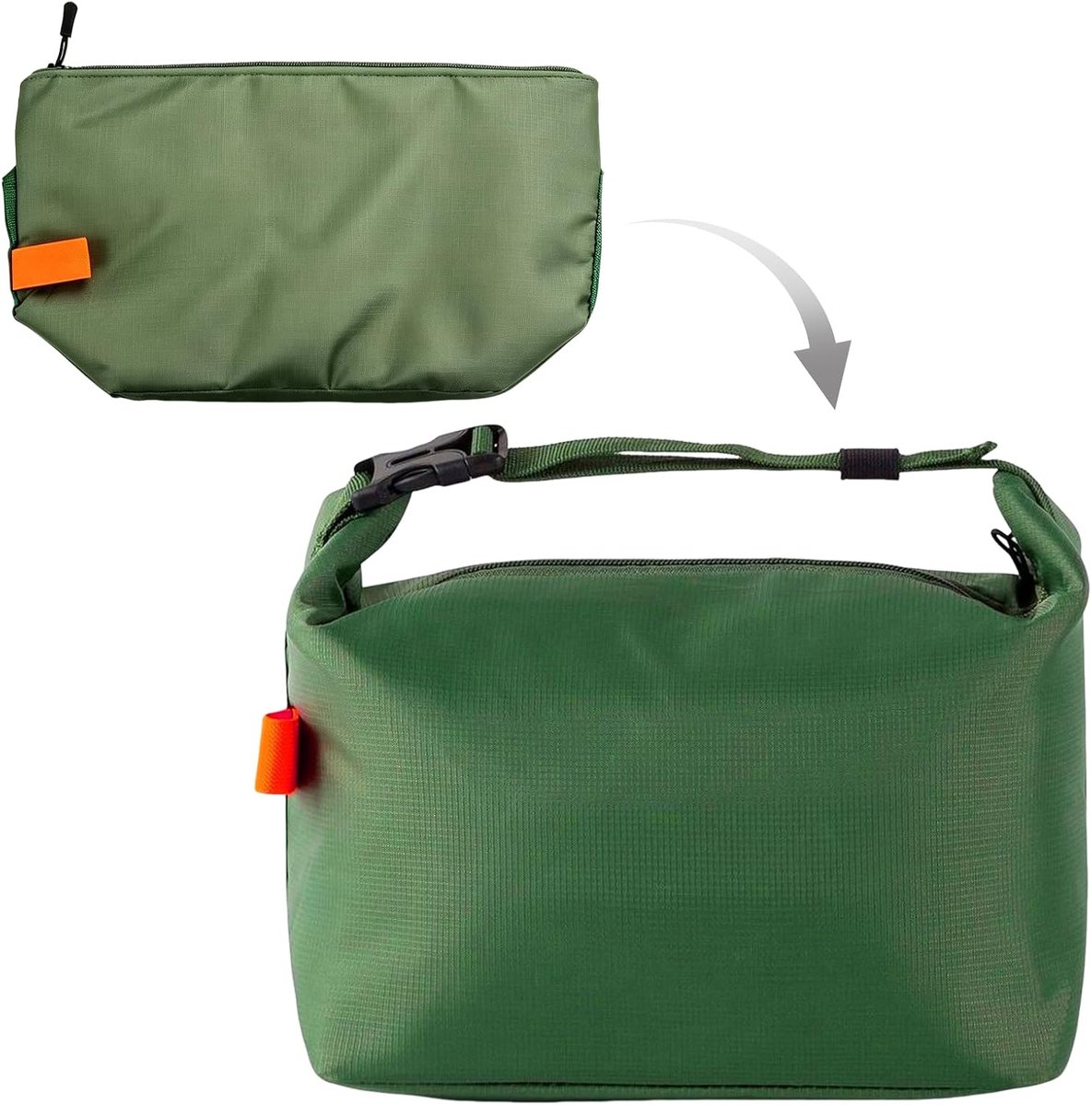 Geïsoleerde lunchtas met dikke folie, lekvrije thermotas voor werk, school en picknick, ruime koeltas met verstelbare - ShopVlot