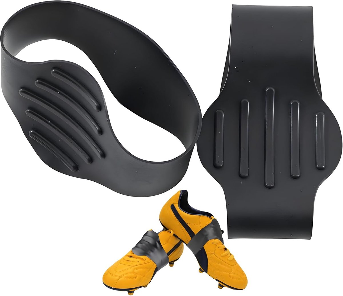 Pack of 2 Football Boots Fastening Bands Elastic Silicone Lace Covers Prevent Laces from Loosening Shoe Holders for - ShopVlot