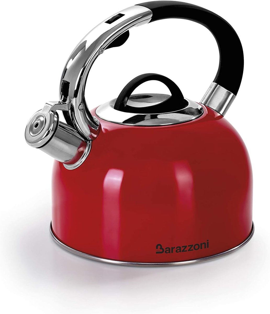 Waterkoker - Theepot - Water Koken - Roestvrij staal 18/10 - 2.5 Liter - Rood