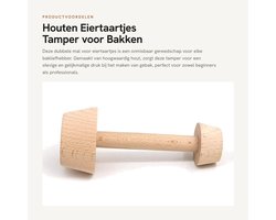 Dailygoods- Tamper Dubbelzijdig - Houten Bakgereedschap