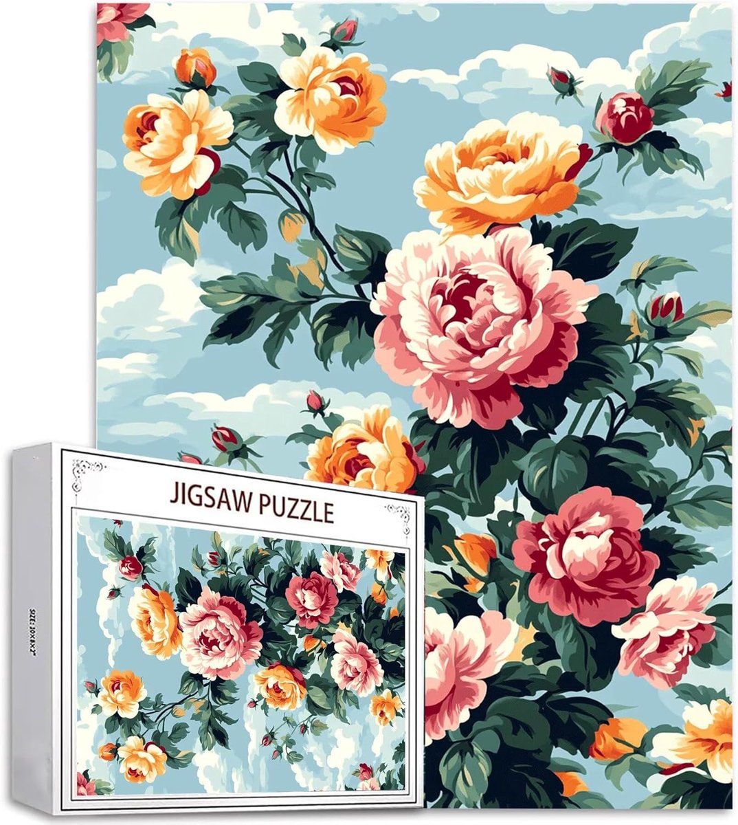 Puzzelmat - Bloemenpuzzel - Ontspanning - 4000 stukjes - 141x87cm - Multicolor
