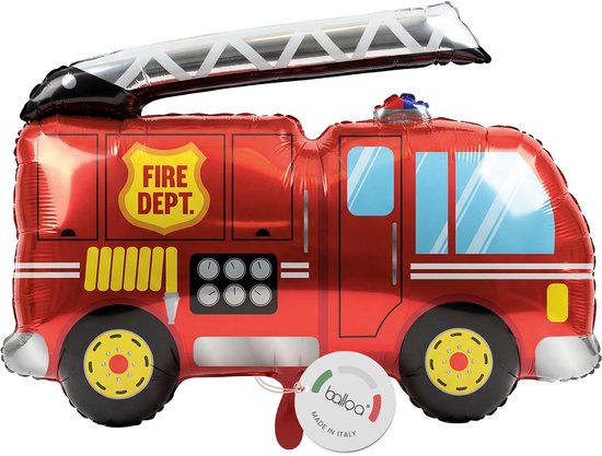 Dailygoods- Folieballon XXL Brandweer - Helium Ballonnen - Feestdecoratie - Cadeau Kinderverjaardag - Duurzame Folie - 79 cm - Heliumballon