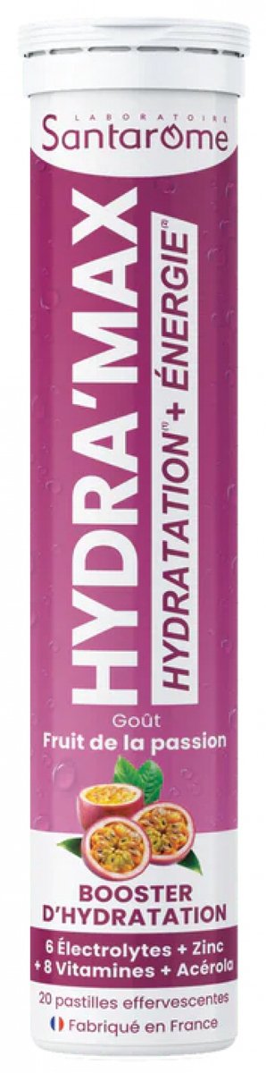Santarome Hydra'Max Vochtversterker 20 Bruistabletten (Smaak : Passievrucht)