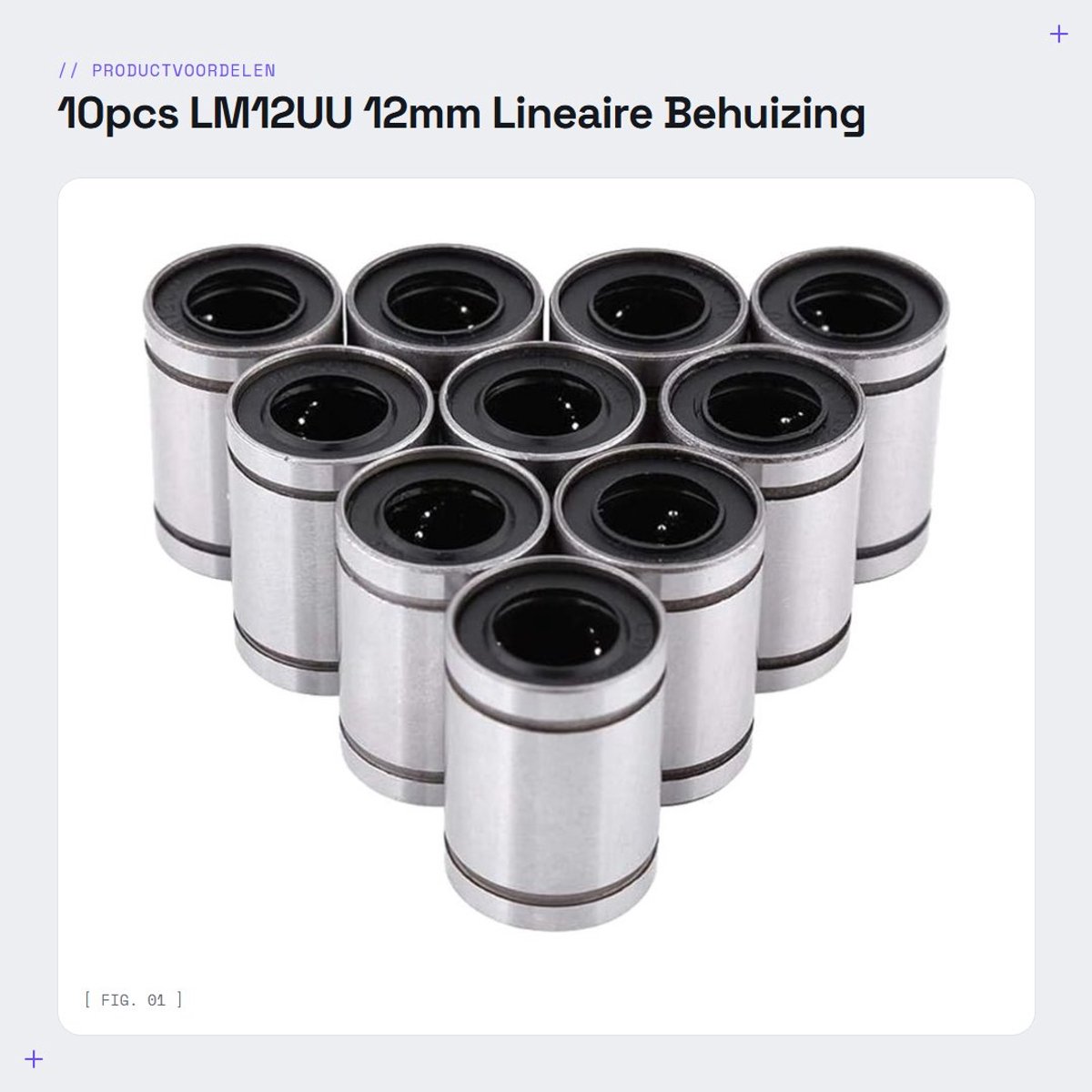 Allecto - Linear Motion Lagertjes - 10 Stuks - Geschikt voor 3D