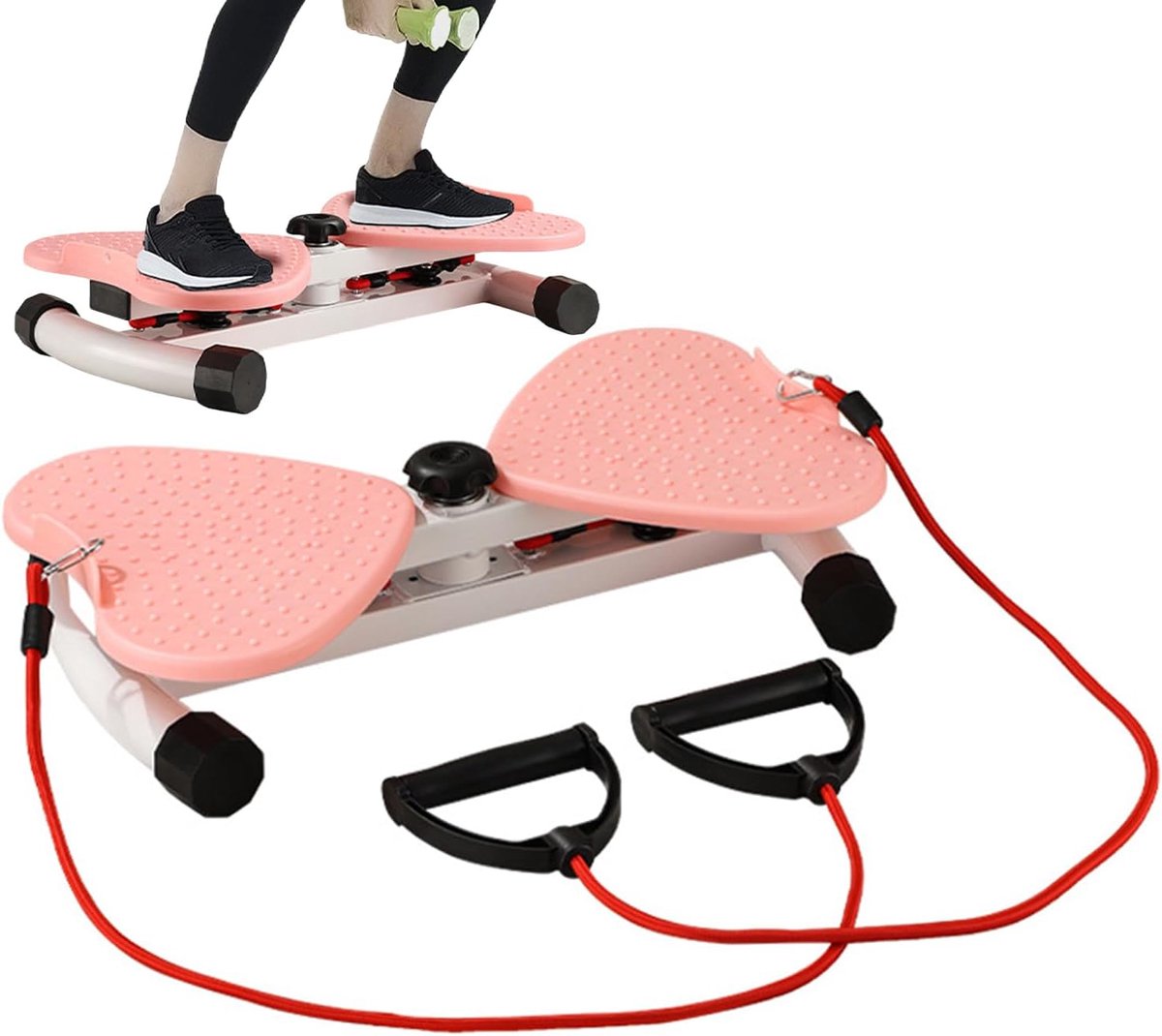 Tailledraai Machine - Fitness Apparaat - Buikspier Training - Stil en Antislip - 3.1 kg - Roze