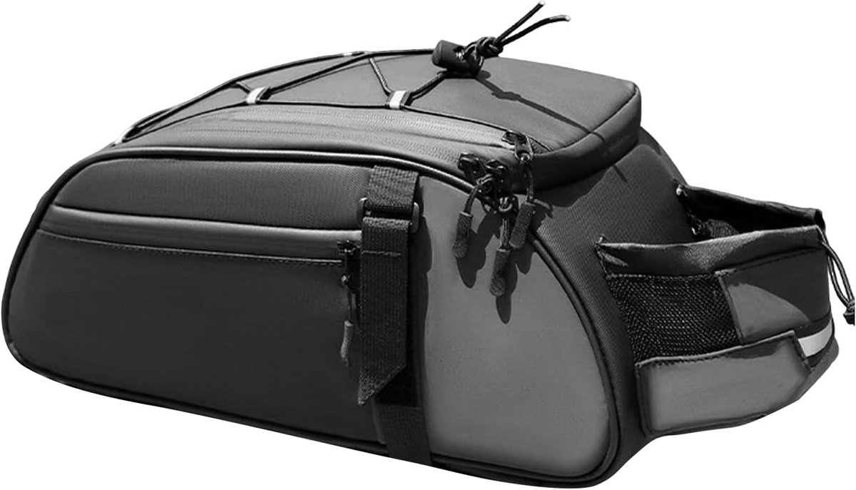 Fietstas Achterbank - Zadel Organizer - Fiets Benodigdheden - Waterdicht Ontwerp - 8 Liter Capaciteit - Zwart