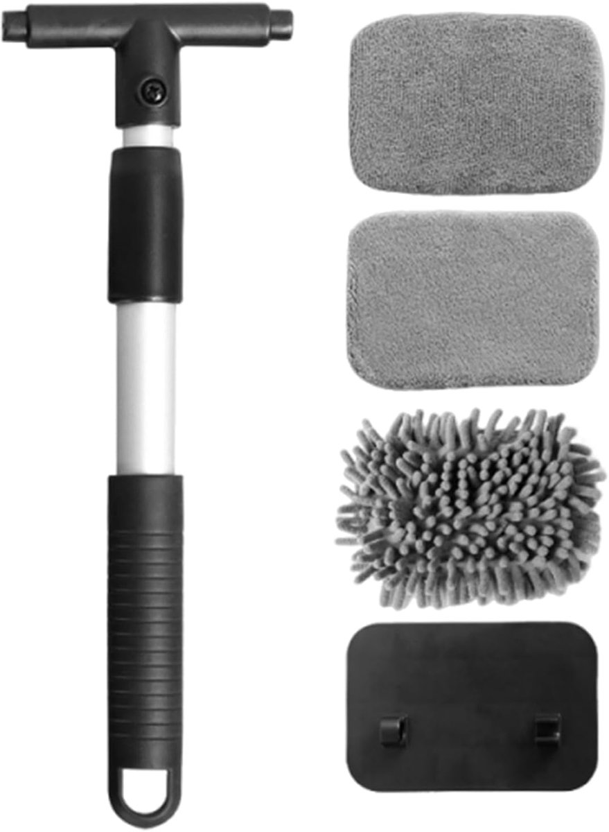 Voorruit Reinigingsborstel - Auto Duster - Auto Onderhoud - Uitschuifbaar Ontwerp - 27.7 cm - Grijs