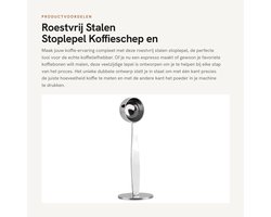 Dailygoods- Koffielepel Roestvrij Staal - Dubbel Uiteinde - Schep/Tamper - Vaatwasmachinebestendig - Voedselveilig - Veelzijdig Gebruik - Koffiemaatlepel