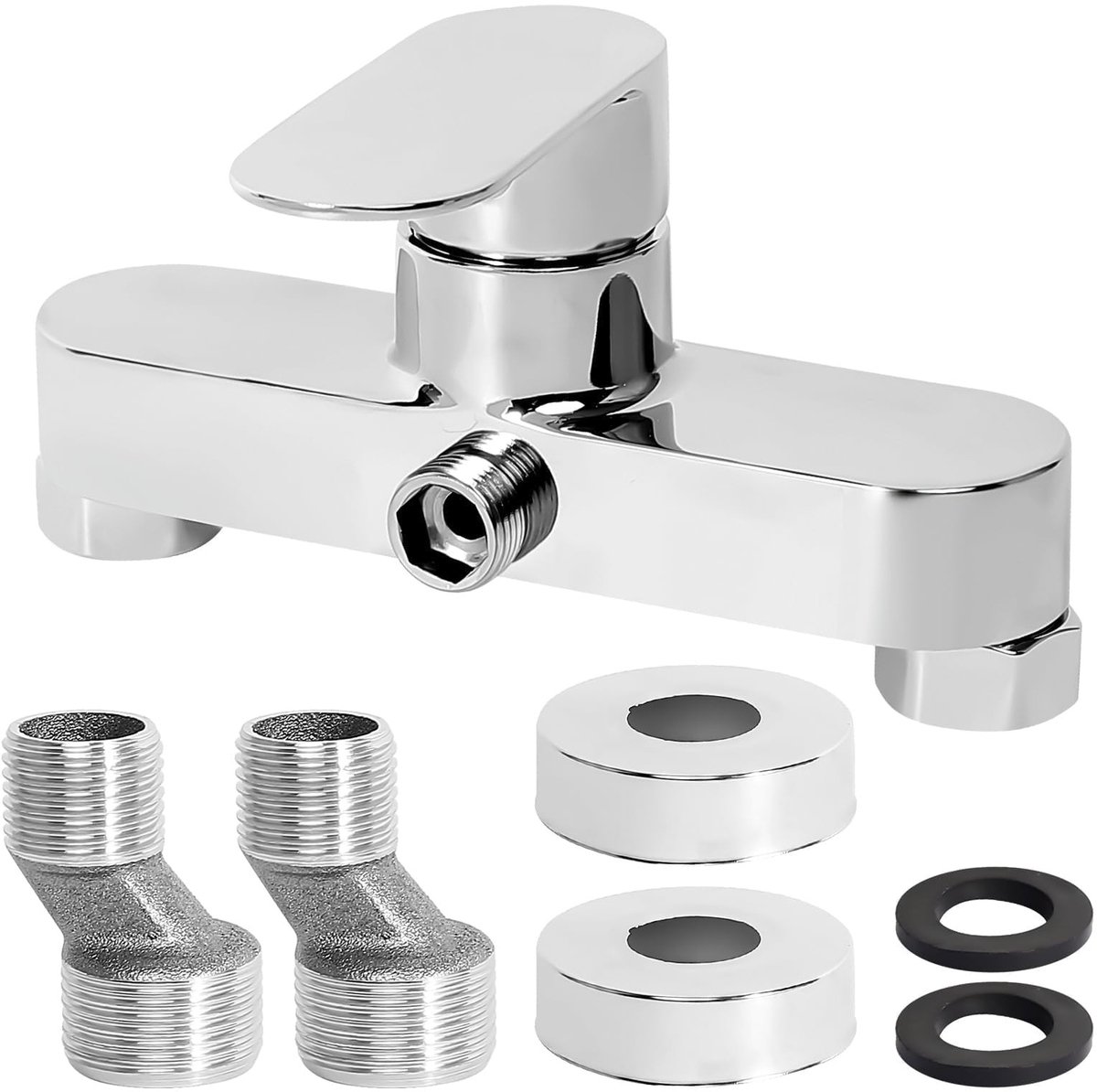 SVGCommerce - Douchekraan Mengkranen - Hoge Kwaliteit - Chroom - Badkamer Accessoire - Modern Design - Geschikt voor Wandmontage - Traditionele Uitloo