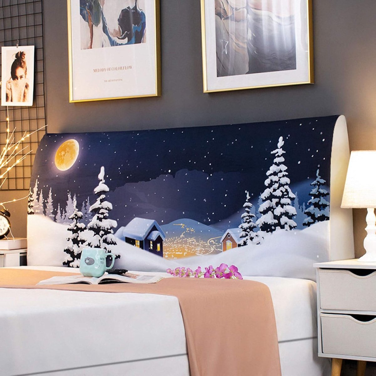 Hoofdeinde Hoes - Bed Beschermer - Slaapkamer Decoratie - Stretch All-Inclusive - 220cm - 
