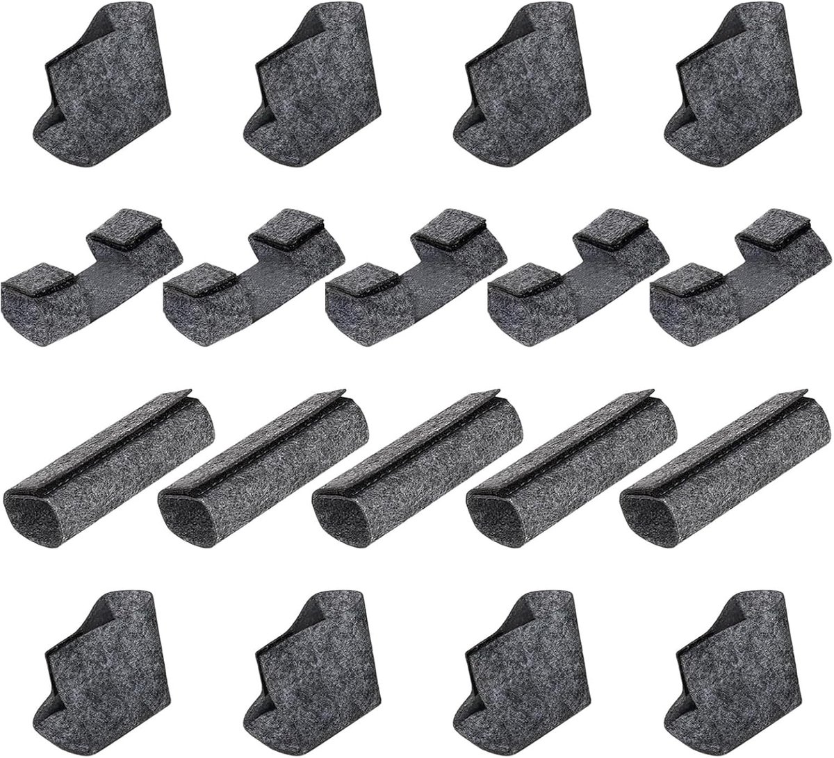 Stoelpoten beschermers - Vilt beschermers - Vloeren beschermen - Antislip ontwerp - 18 stuks - A