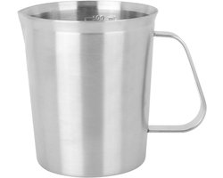 Melkopschuimer Kan - Koffie Stoomkan - Professioneel Opschuimen - Eendelig Ontwerp - 500ML - Zilver