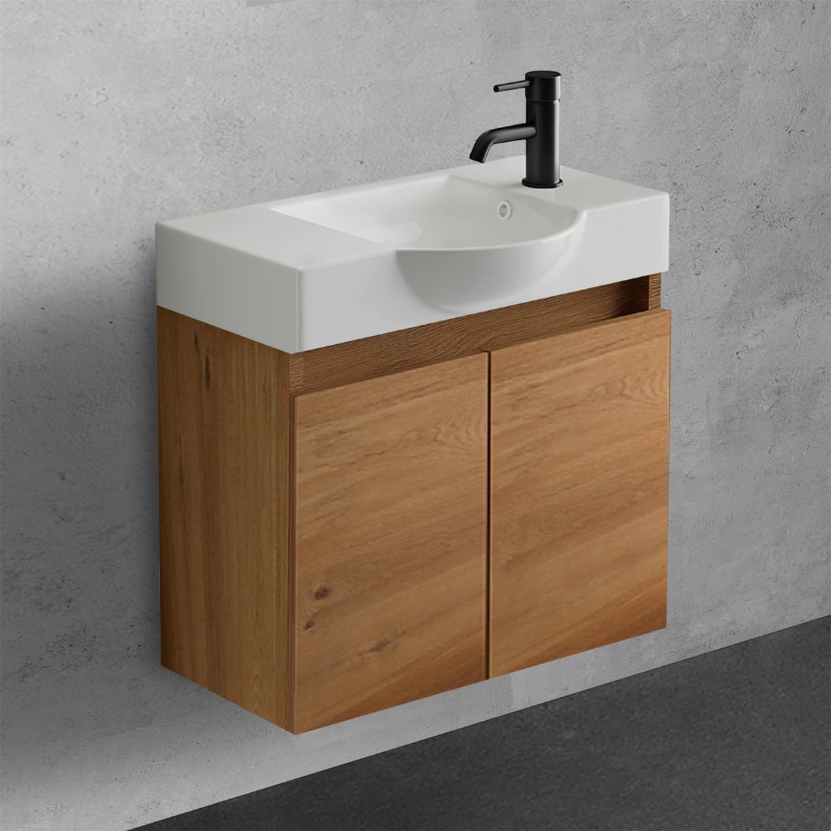 Dailygoods- Badkamermeubelset Elegante Look - Wastafelonderkast - Badkamerkast - Hangkast - Opbergruimte - Soft-Close Functie