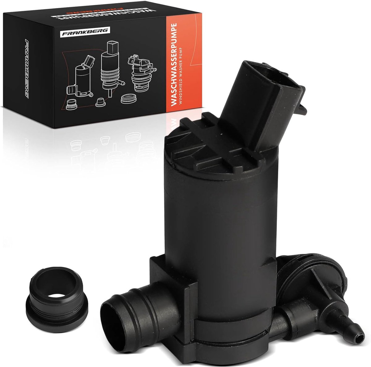 Ruitensproeierpomp - Waswaterpomp Auto - Ruiten Reinigen - Directe Vervanging - 12 x 8 x 6 cm - Zwart