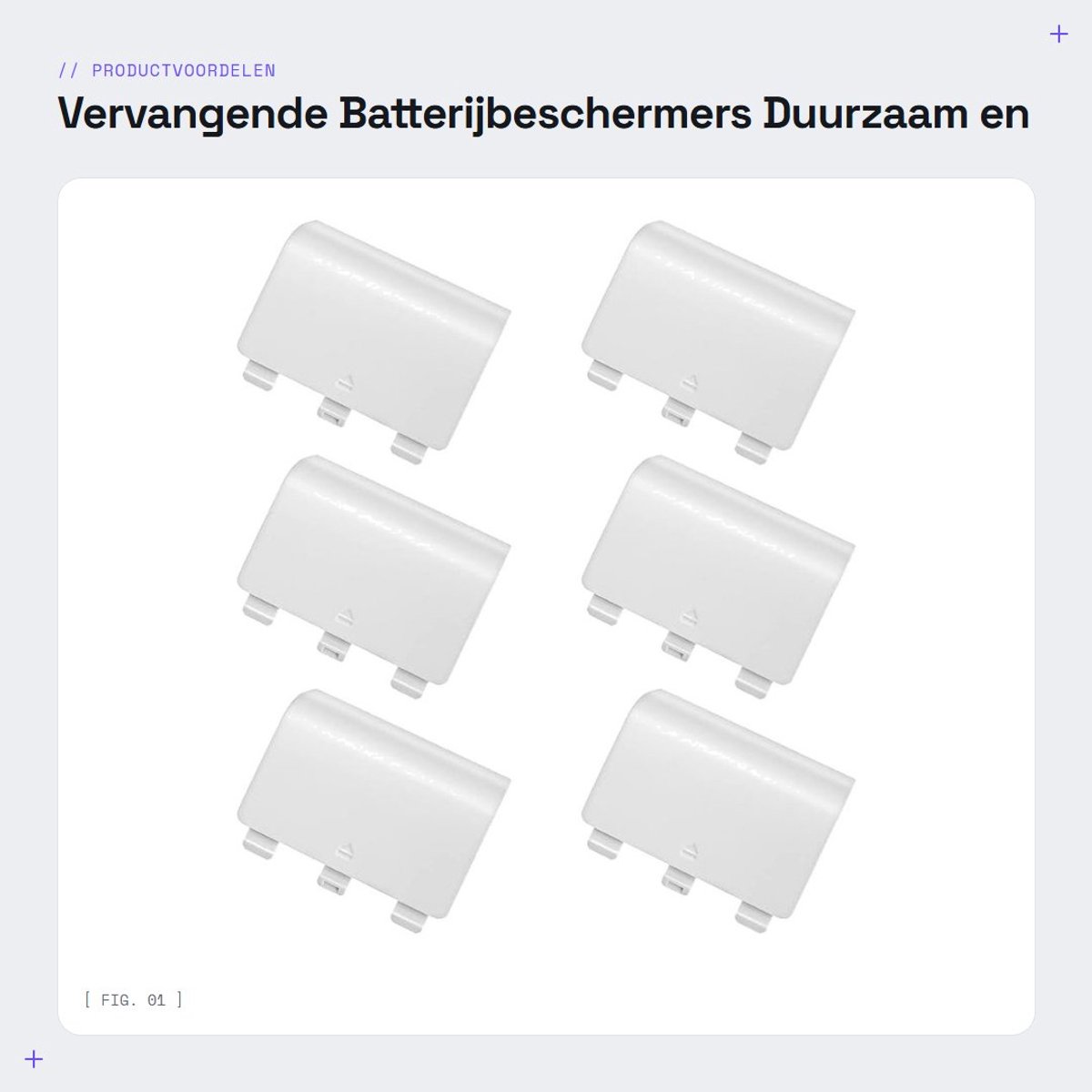 Dailygoody - Vervangende Batterijbeschermers - Duurzaam en Betrouwbaar - Wit - Compatibel met Xbox Series X S - 6 Stuks - Ideaal voor Gamers