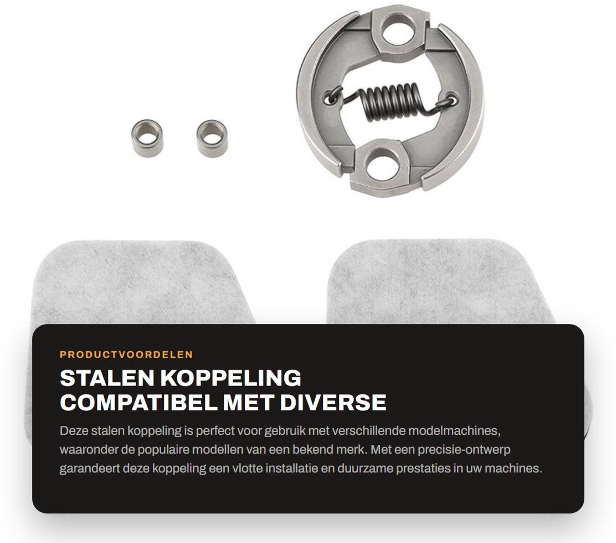 Dailygoods - Stalen Koppeling Compatibel met Diverse Modelmachines