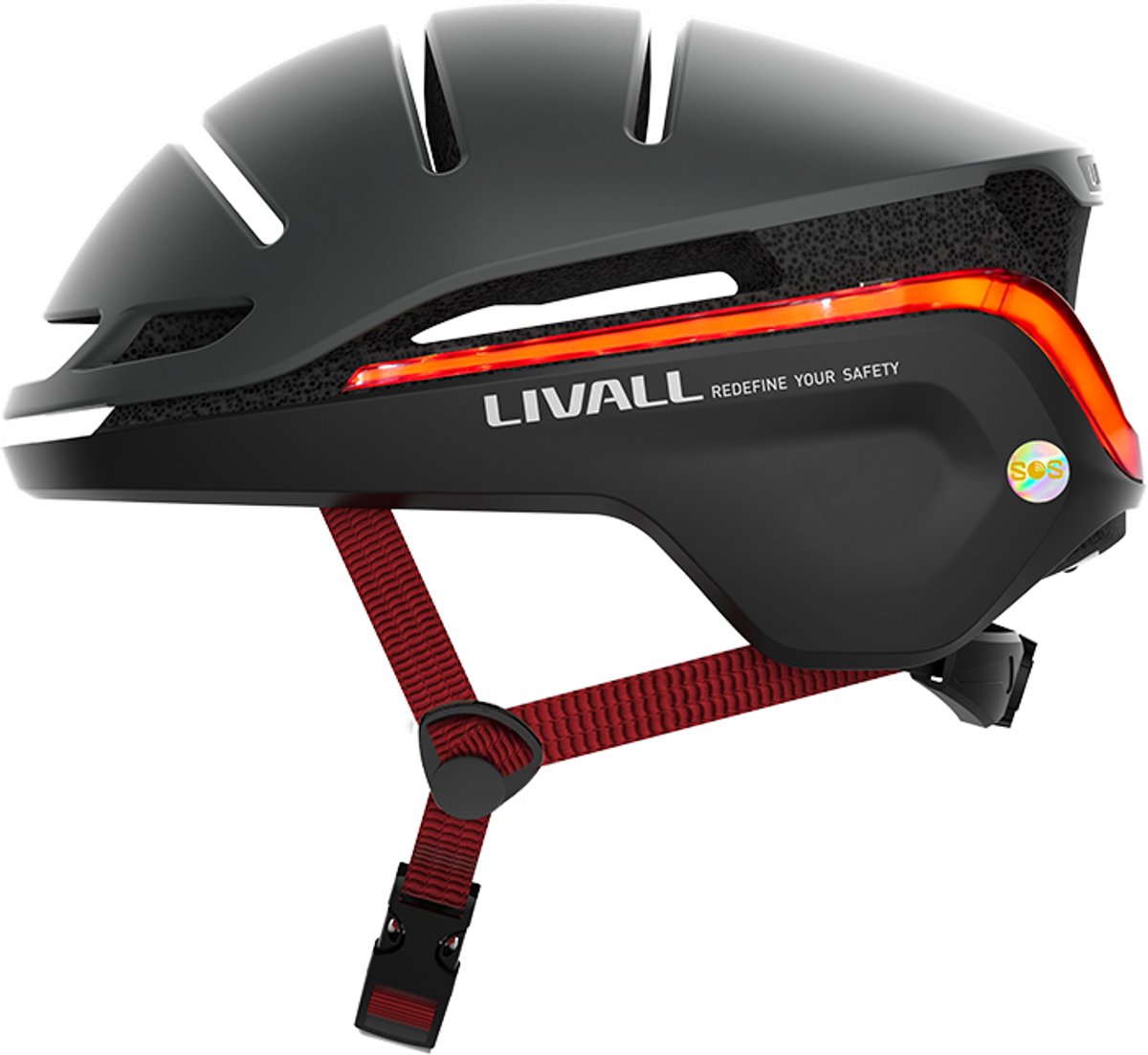 Livall EVO21 Black Medium - (Smart) fietshelm - SOS functie - LED richtingaanwijzers - Smart verlichting