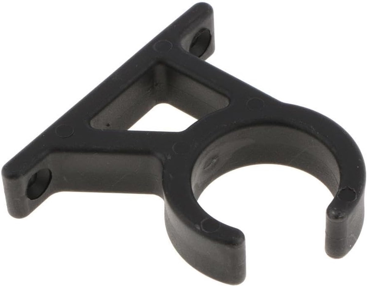 Ladderopbergclips Beugelset - Boothaak Houders - Boot Organisatie - Versterkt Nylon Materiaal - 85x85 mm - Zwart