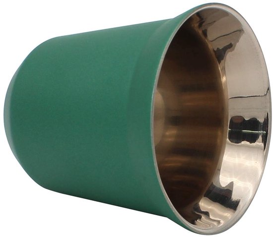 Dailygoods- Koffiemok Thermisch Geïsoleerd - Roestvrij Staal - Ergonomisch - Kleur: Groen - Capaciteit: 85 ml - Afmetingen: 6 cm x 6 cm x 3,2 cm - Espressomok — afbeelding 2