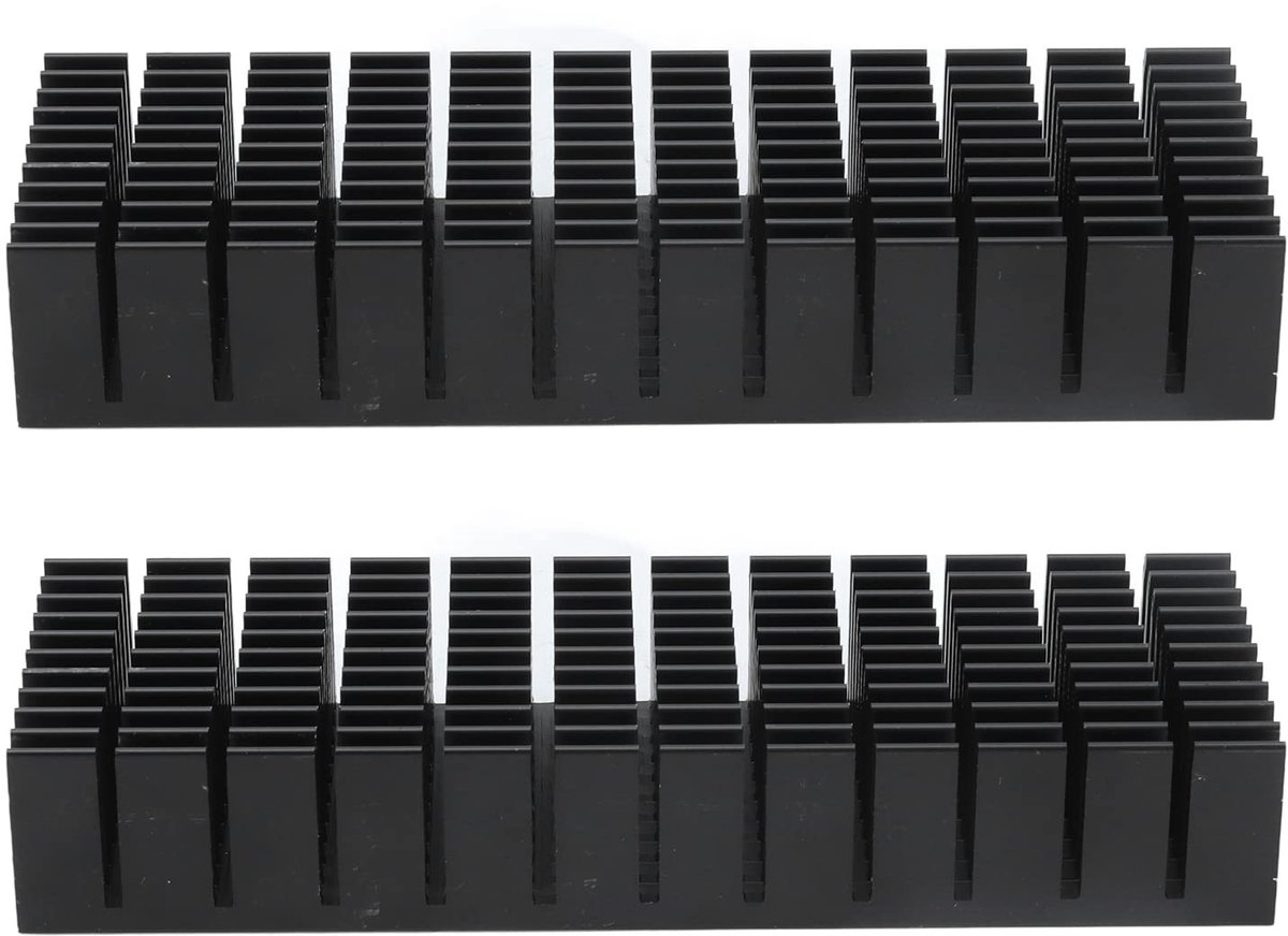 Dailygoods - Set van 2 Aluminium Koellichamen voor Elektronica