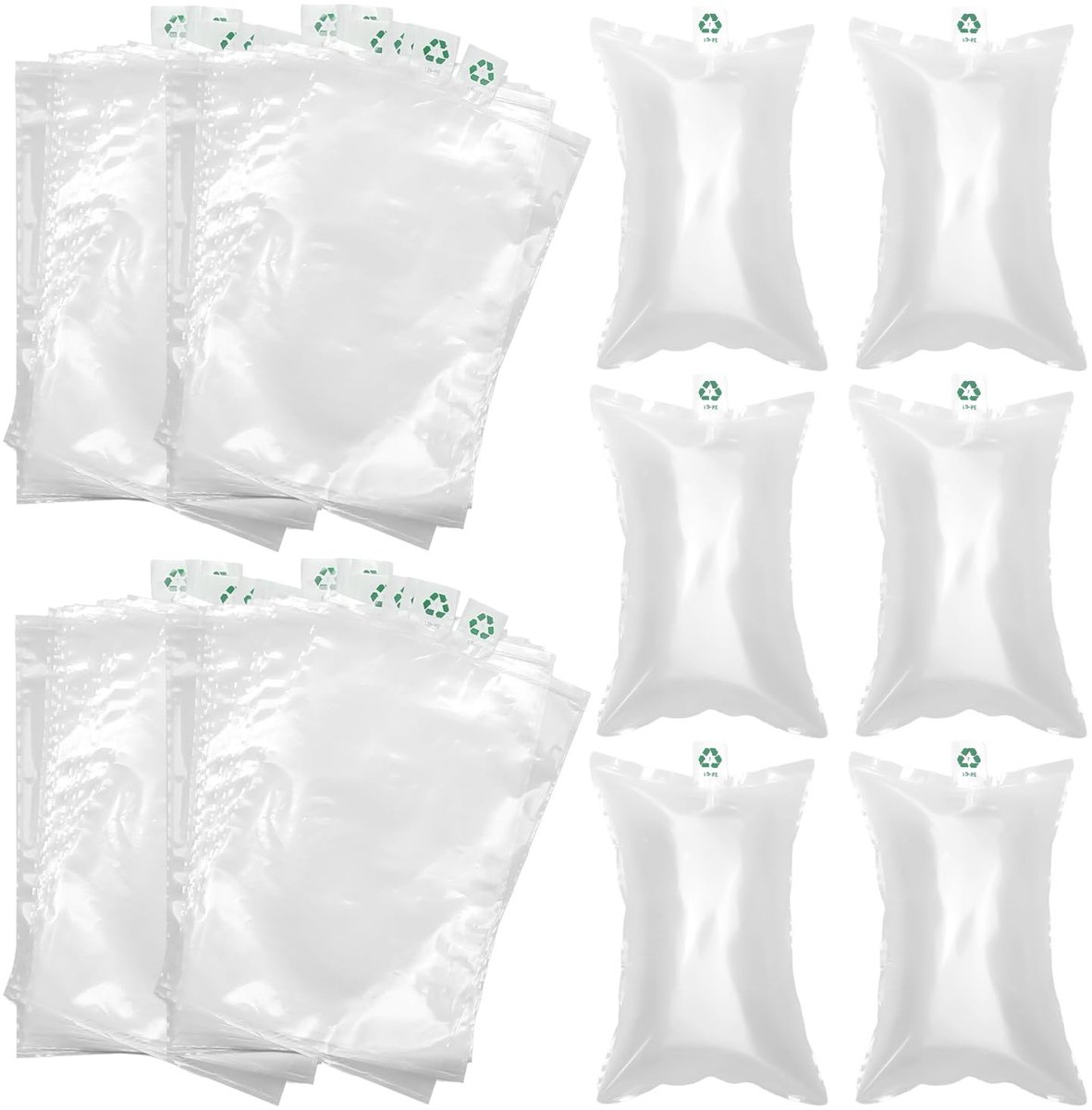 Dailygoods- Luchtkussentassen - 10×20cm - Set van 100 - Schokbestendig - Opvulmateriaal voor dozen - Bescherming voor breekbare artikelen - Duurzaam kunststof