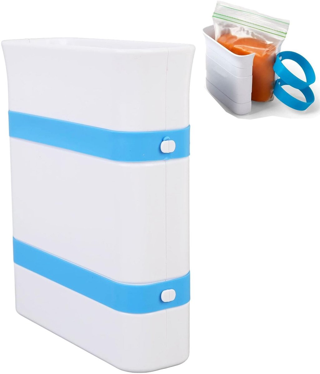 Dailygoods- Voedselblokcontainer - Soepcontainer Thermo - Vriezer - Kunststof/Siliconen - Verticale Houder - Eenvoudig Losmaken