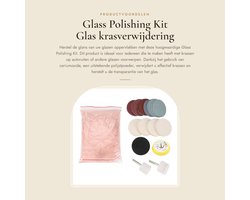 Dailygoods - Glass Polishing Kit - Glas krasverwijdering - Hoogwaardige ceriumoxide - Inclusief schuurwielen - Efficiënte glasreparatie - Geschikt voo...