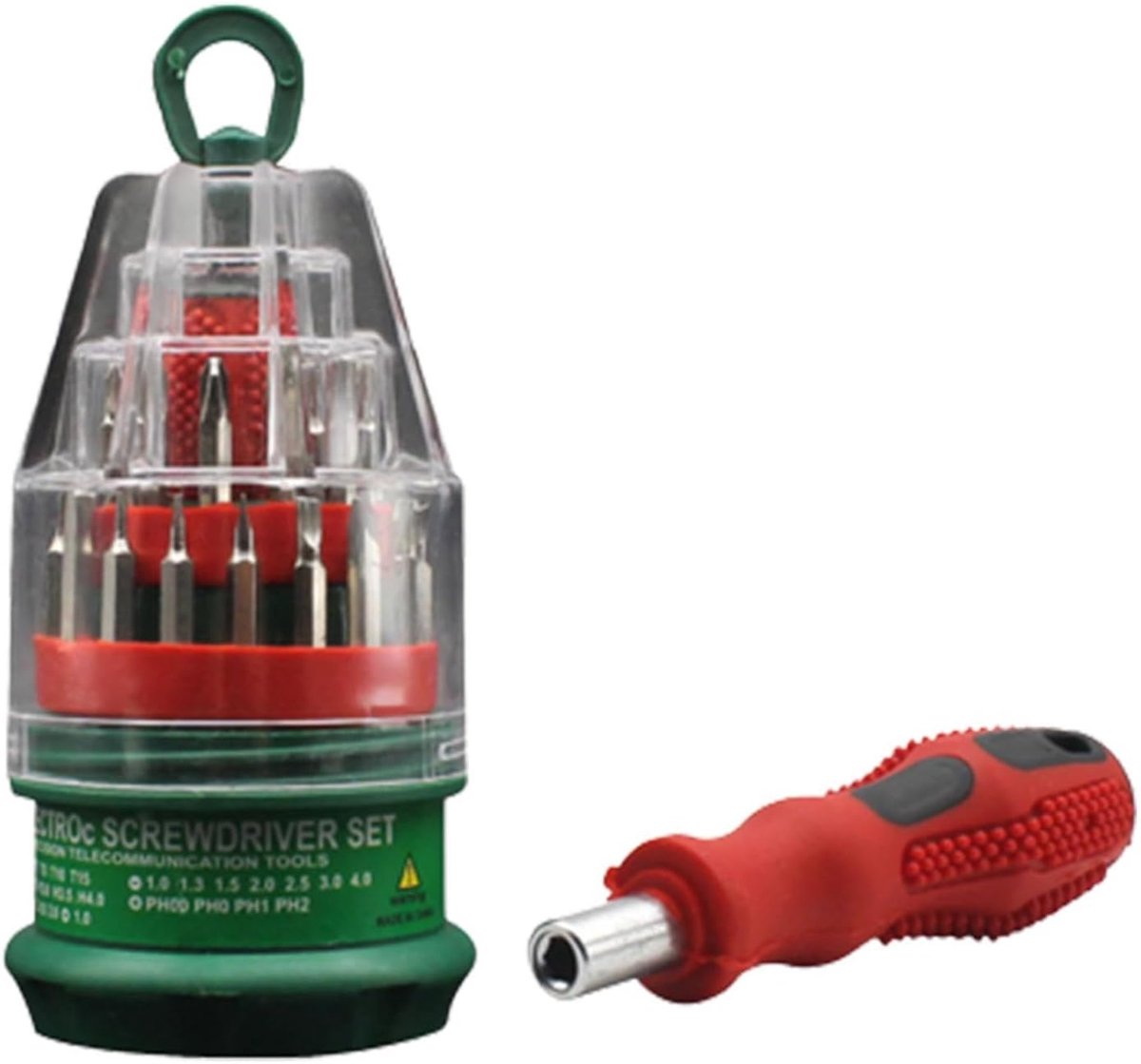 Schroevendraaier Set - Precisie Gereedschap - Apparaten Repareren - Ergonomisch Handvat - Compacte Opbergdoos - Grijs